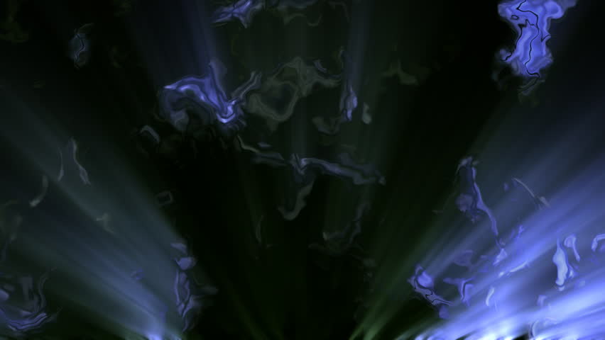 Violet Extraordinary And Chaotic Fluid Surface Distortions With Rays Of Light Within Alien Peaceful Abstract