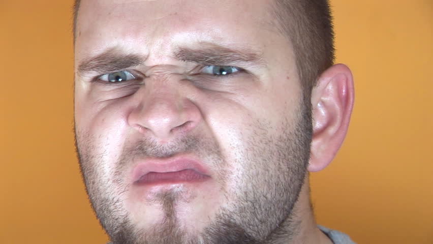 Angry man! Great for effects and 2D/3D tracking
