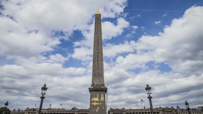 PARIS - CIRCA OCTOBER 2012: Time lapse of Place de la Concorde