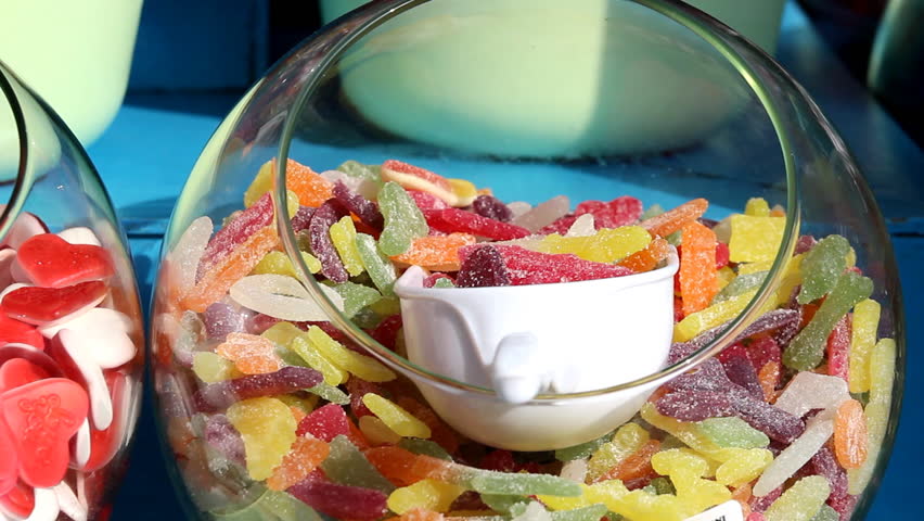 Gum candy

Description: Colorful jelly sweets. 


