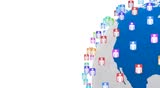 Social media network connection concept, with alpha channel