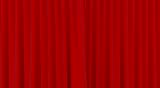red curtains open and close isolated on a white background, with alpha channel