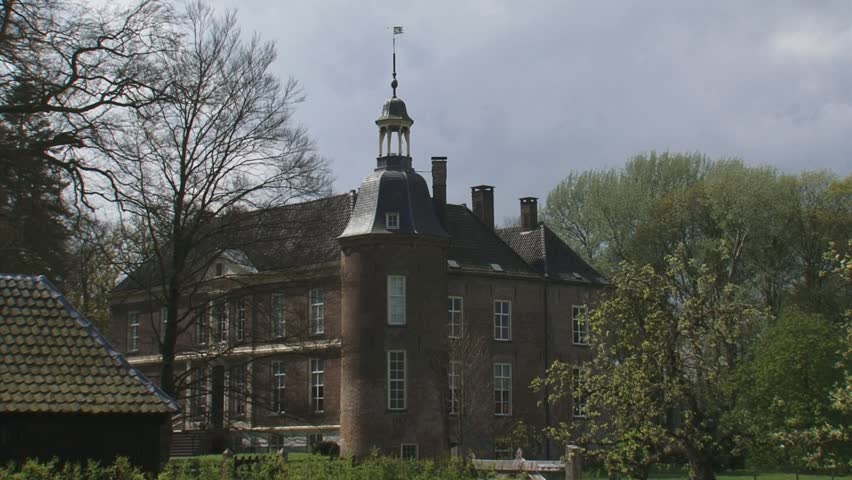 VORDEN, THE NETHERLANDS - APRIL 2012: Hackfort castle. Hackfort Castle dates from the 14th century (1376)