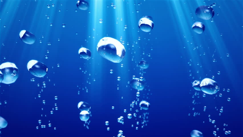 Underwater scene with air bubbles