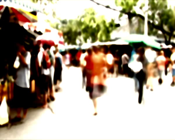 people in the sunday market time lapse