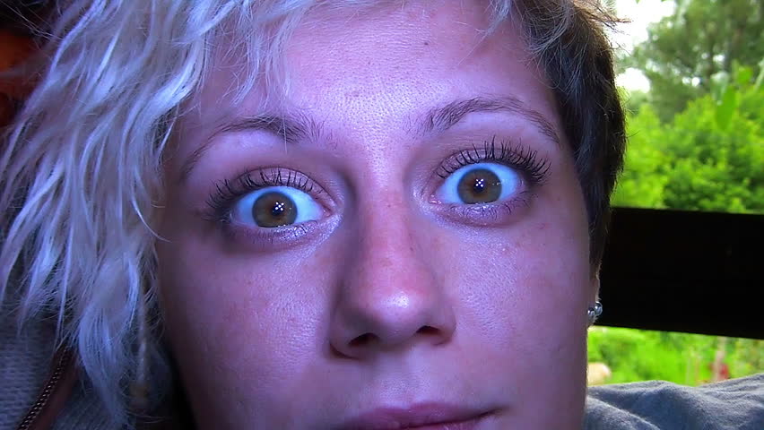 Attractive young women making hilarious faces
