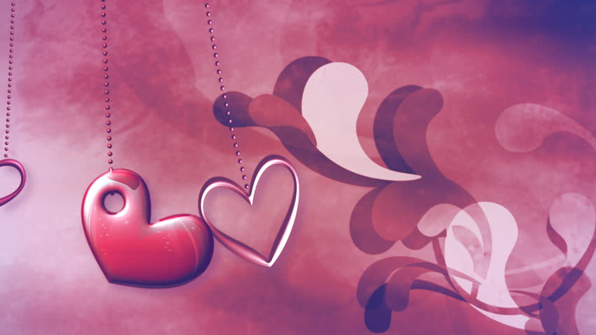 colorful heart shapes swinging on a beaded string