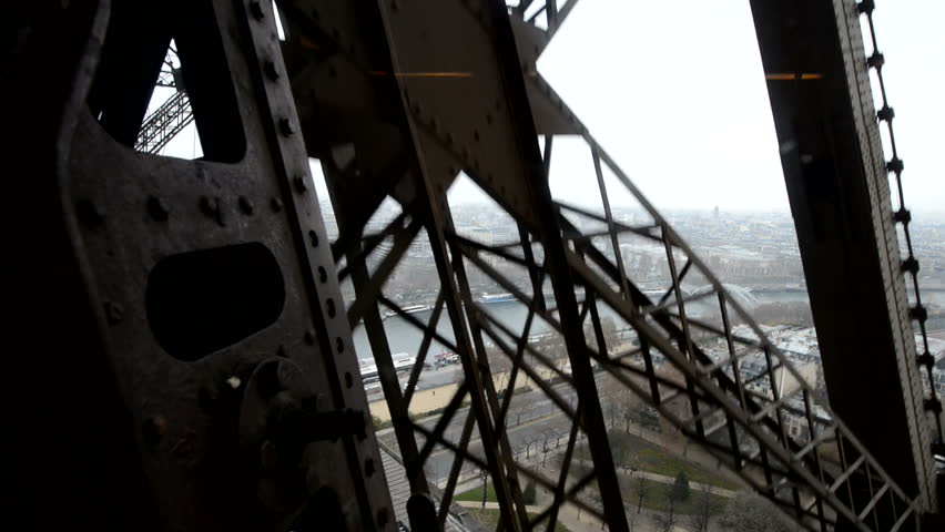 Paris. Glorious metal structure of Eiffel Tower