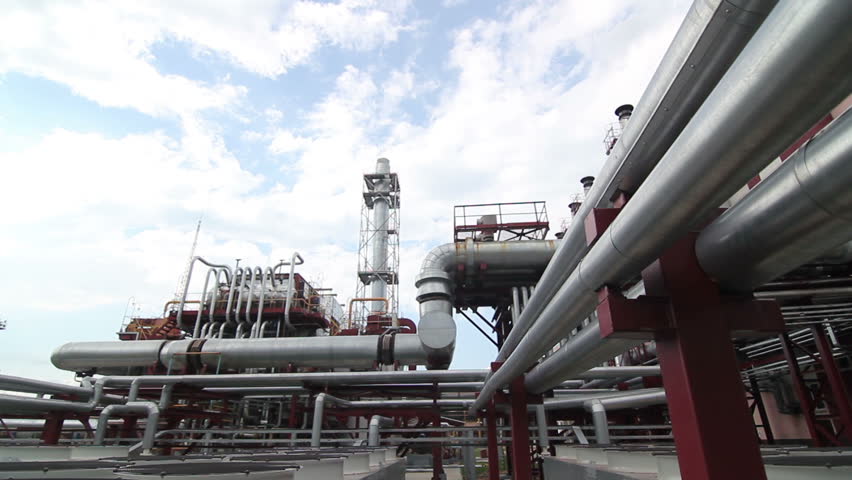 pipelines at the oil refinery