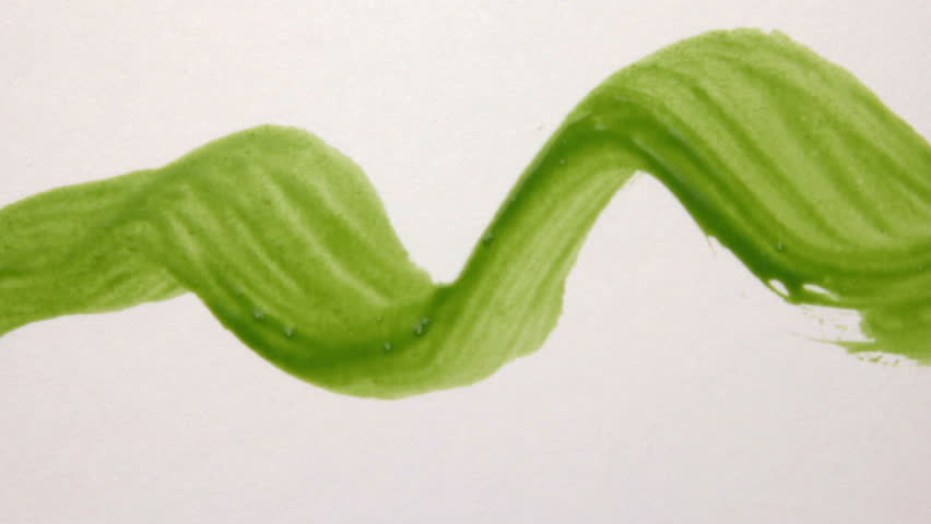 Green brush stroke