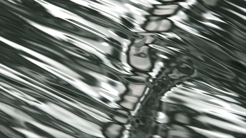 Silver liquid with animated reflections