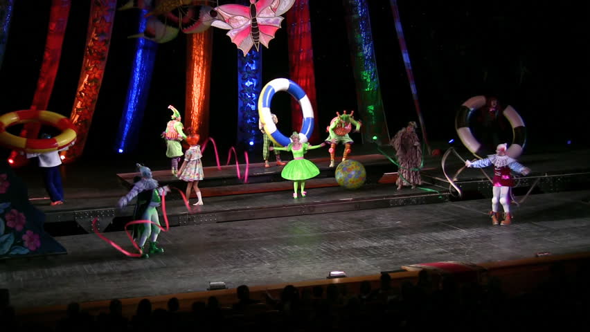 MOSCOW - JANUARY 9: Show for children "Abduction of the princess of fairies" on scene of "The central Academic Theatre of the Russian Army" January 9, 2009 in Moscow, Russia.  