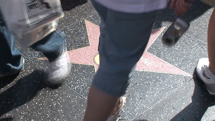 LOS ANGELES, CALIFORNIA - CIRCA 2009: Hollywood Walk of Fame in Hollywood Boulevard in Los Angeles.
