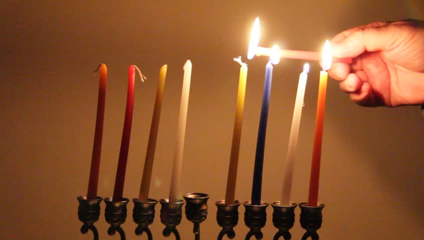 Ignition Chanukah candles