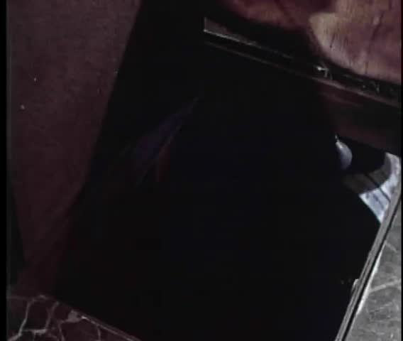 Close-up of wooden cellar door shutting