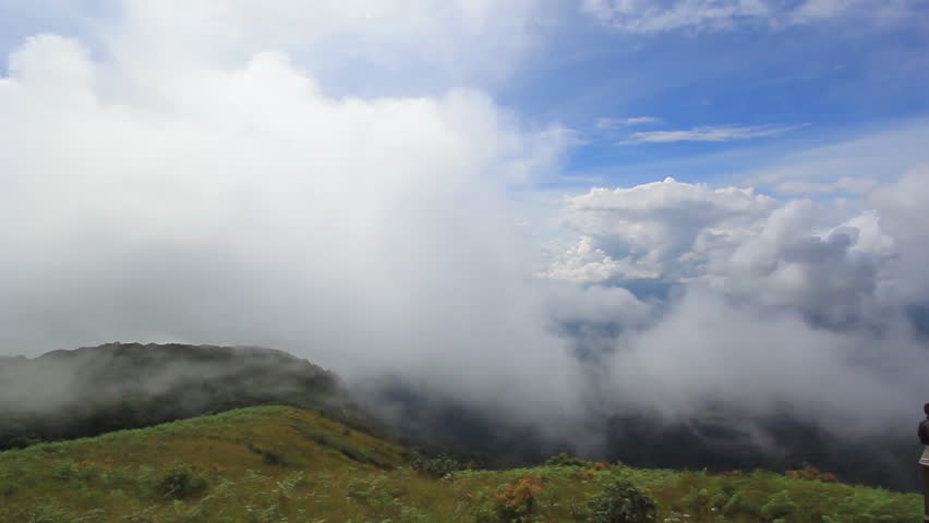 Mist blowing over the mountains