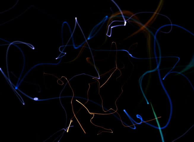PAL - Motion 112: Particles streak randomly drawing scribble (Loop).