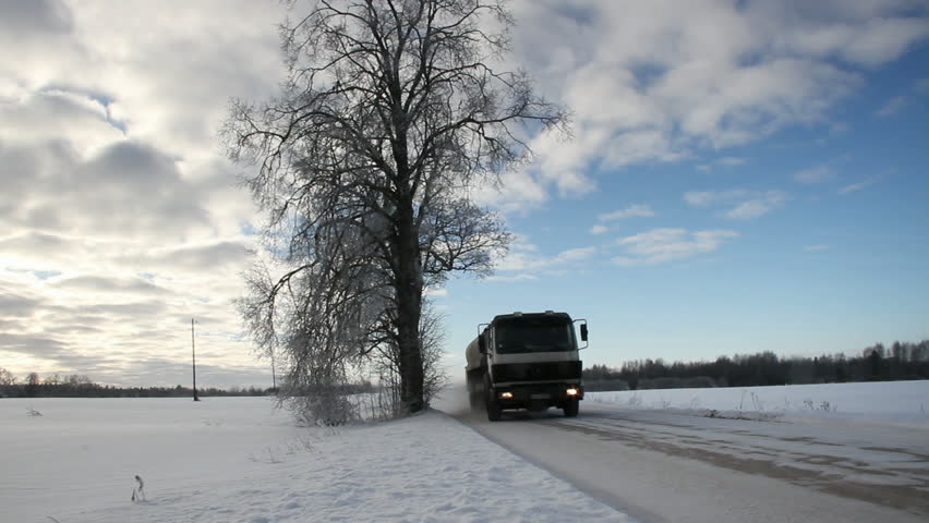 Country landscape in a winter.