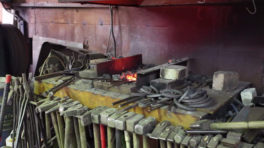 Interior forge workshop