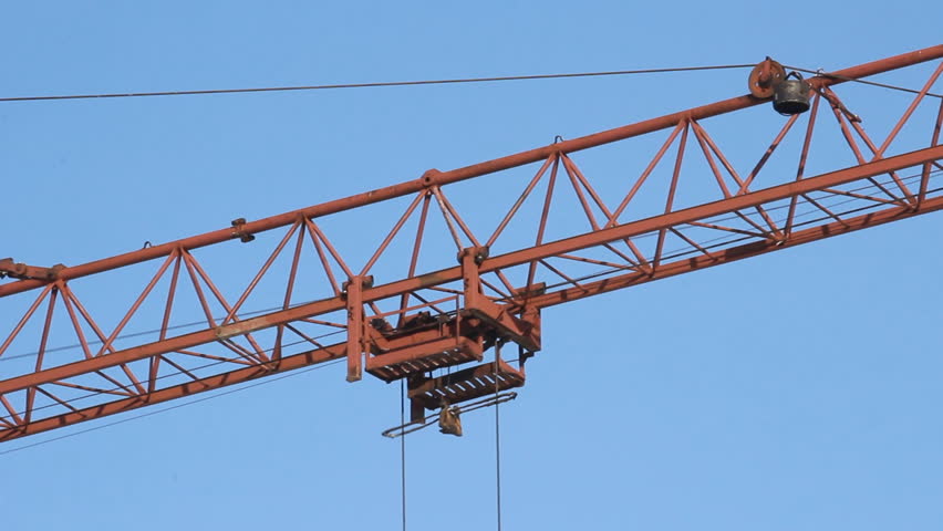 Lifting construction crane. construction site