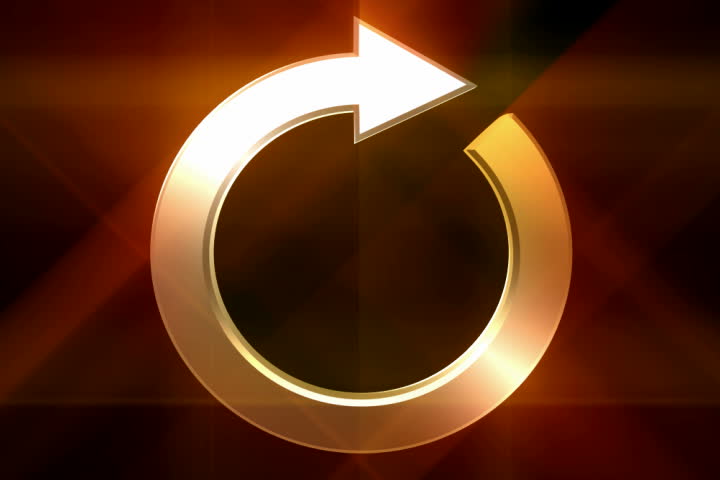 Digital footage of recycle symbol	
