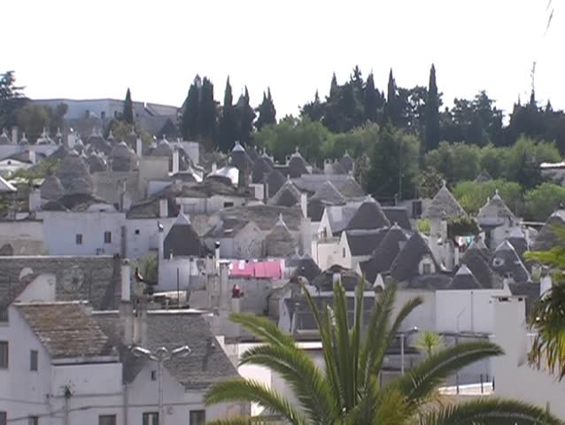 Alberobello is famous for his trulli. A trullo is a traditional Apulian stone dwelling with a conical roof.