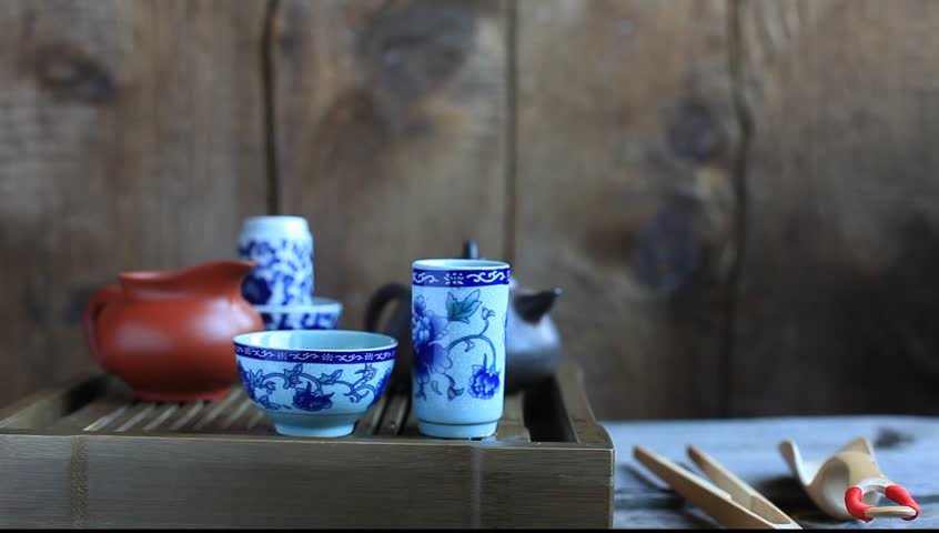 Traditional chinese tea ceremony on the tea table