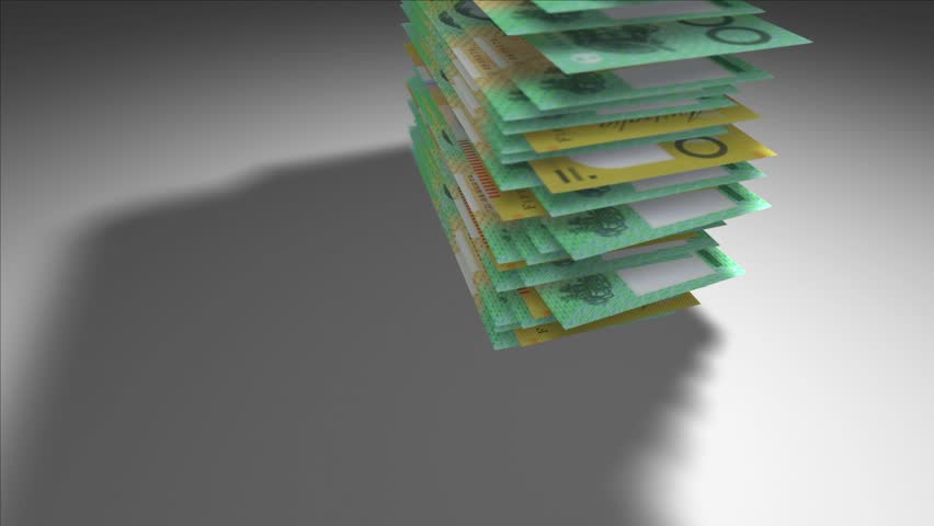 Huge stack of Australian Dollar bills.
