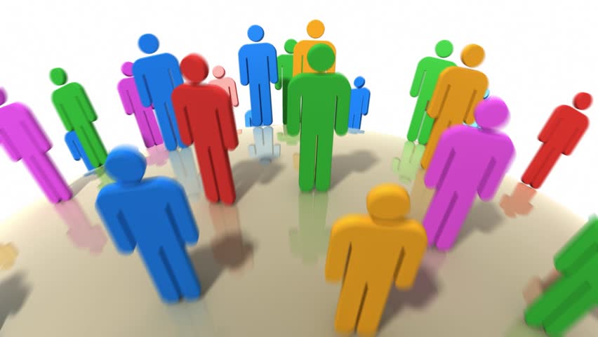 World of colorful people.