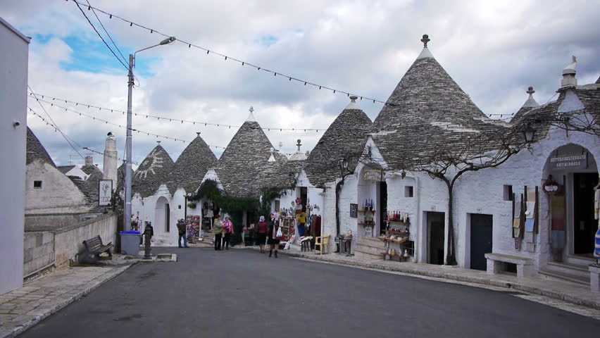 ALBEROBELLO, ITALY - December, 18: Trulli - traditional Apulia stone roof houses on December, 18, 2012, Alberobello, Italy. Alberobello is UNESCO World Heritage Site visited all year round