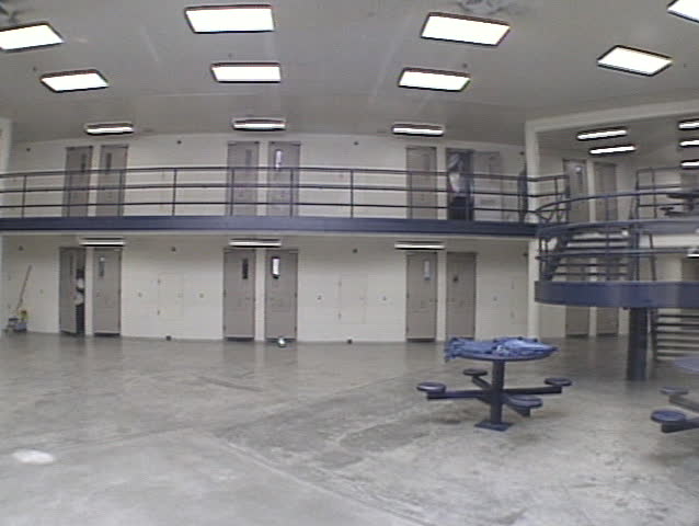 Prison common room. 