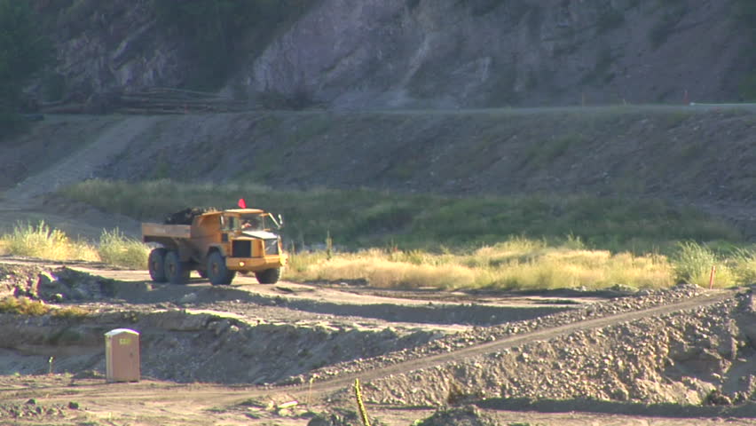 large truck hauls dirt