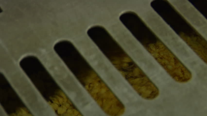close-up on industrial mixer turning