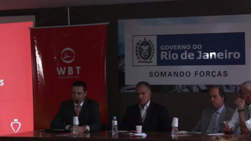 RIO DE JANEIRO - FEB 26: Diamantino Nunes speaks at the X International Seminar at World Bike Tour Tour Rio de Janeiro on February 26, 2013 in Rio de Janeiro, Brazil