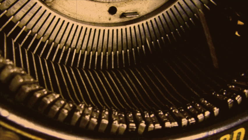 close up of an antique typewriter