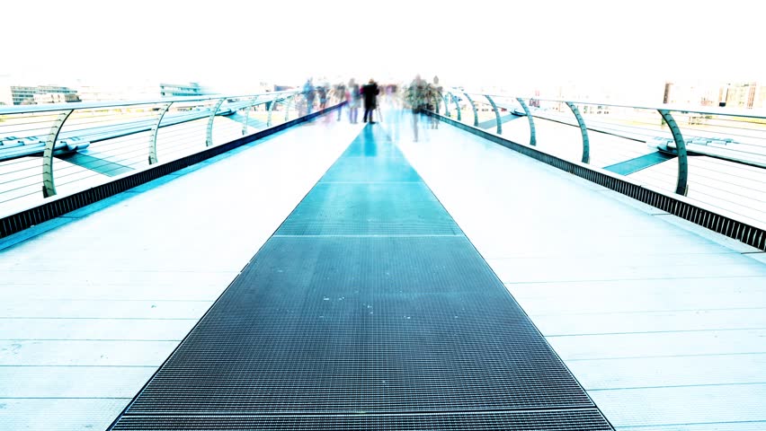 Timelapse Time lapse people motion speed walking traffic in London city 