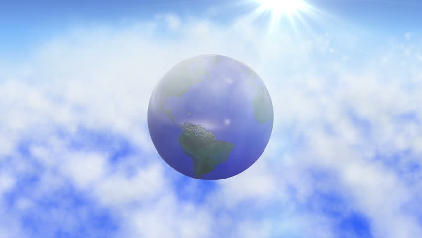  animated intro with transforming airplane from earth planet