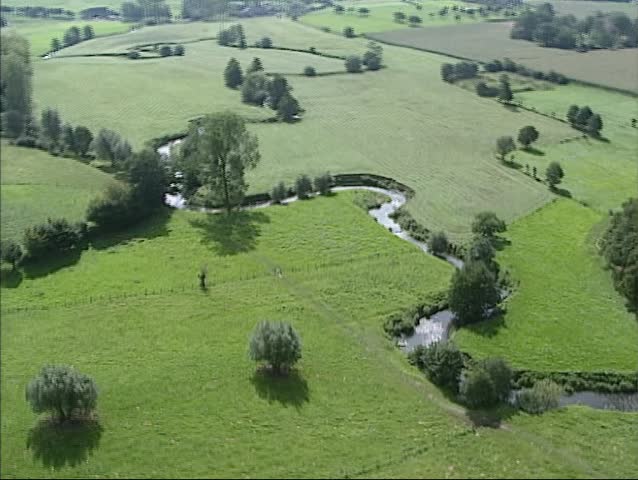 River Geul meanders through Geul valley in the most southern part of Limburg, The Netherlands.