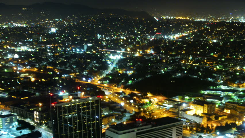 Night Cityscape Timelapse 48 Los Angeles Downtown Traffic