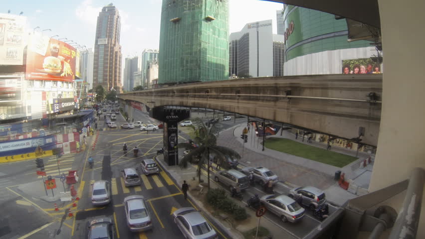 KUALA Lumpur, 21 March:  Panning on the  traffic on Jalan Bukit Bintang in Kuala Lumpur Malaysia on 21 March 2013