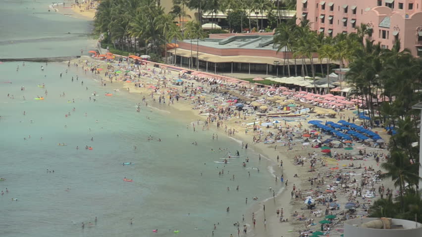 Waikiki Beach, Honolulu, aerial view