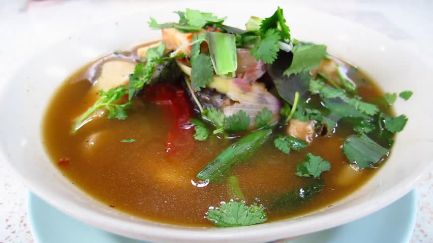 Thai's cuisine, TOM YUM, hot and spicy.