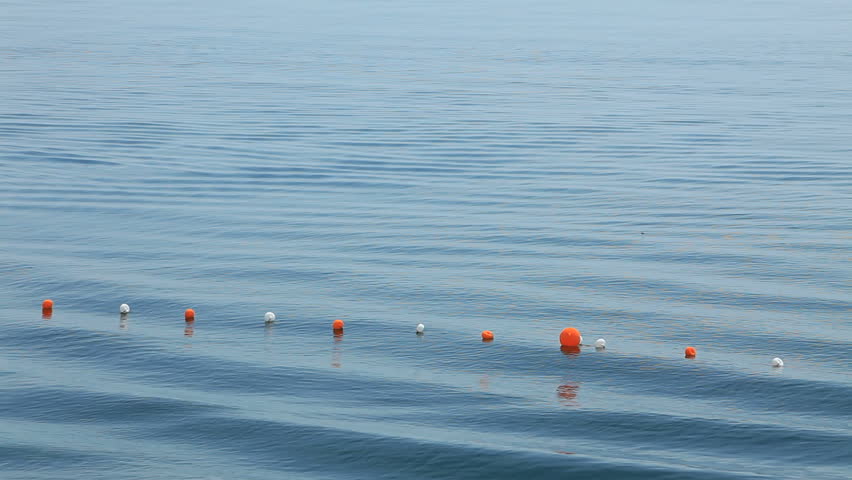 Floating beacon on the sea surface.
Watery waste.