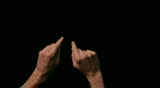 Isolated touch screen finger gesture of zooming in 