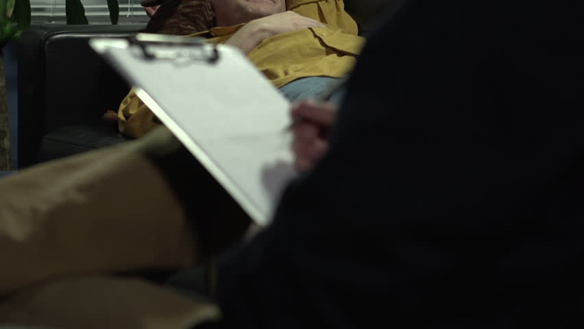 Man at a therapy session