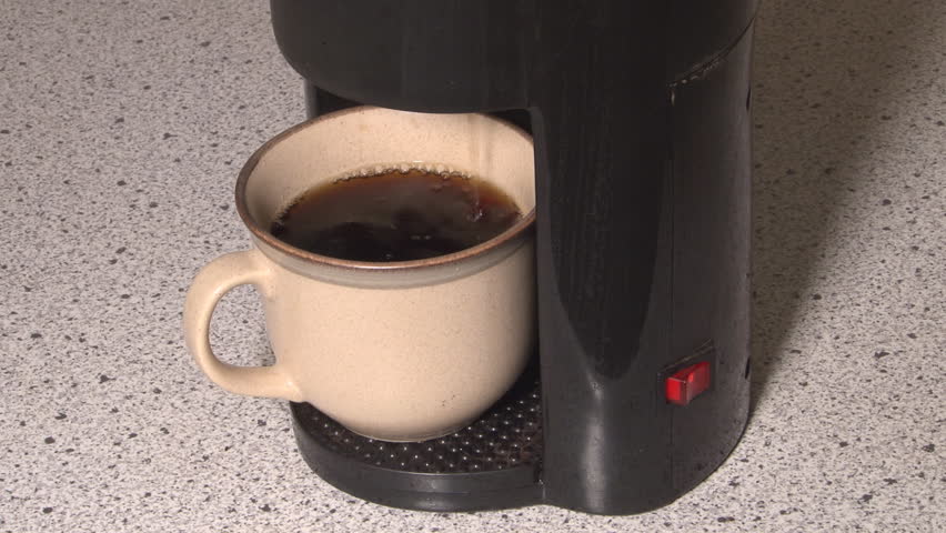 Single Cup Coffee Maker In Operation