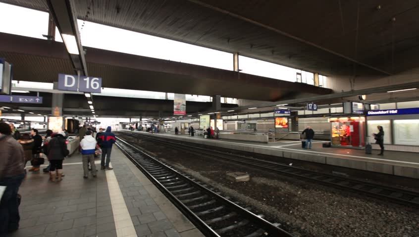 DUSSELDORF, GERMANY â MARCH 8: The Central station offers all modes of rail transport and is frequented by more than a quarter million passengers per day. March 8, 2013,  DÃ¼sseldorf, Germany
