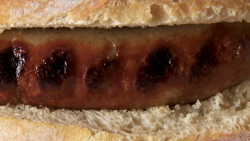 broiled bratwurst sausage rotates