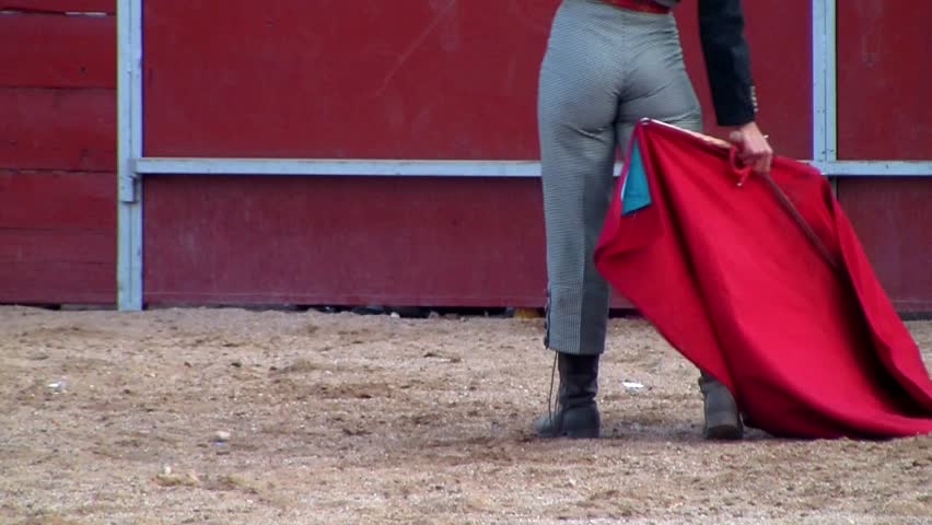 Woman bullfighter, spanish bullfight
