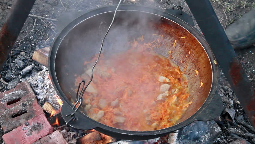 Cooking pilaf. Add the rice 